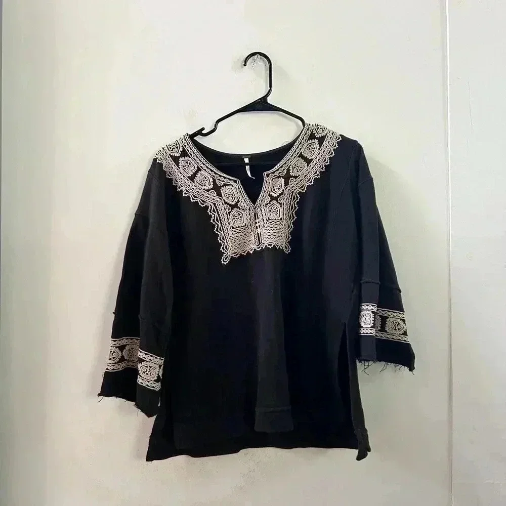 Free people embroidered blouse small‎